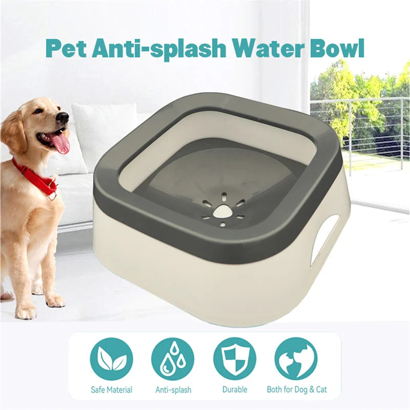 Anti-Splash Water Bowl For Dogs By NoEnName Large Capacity Drinker For Pets