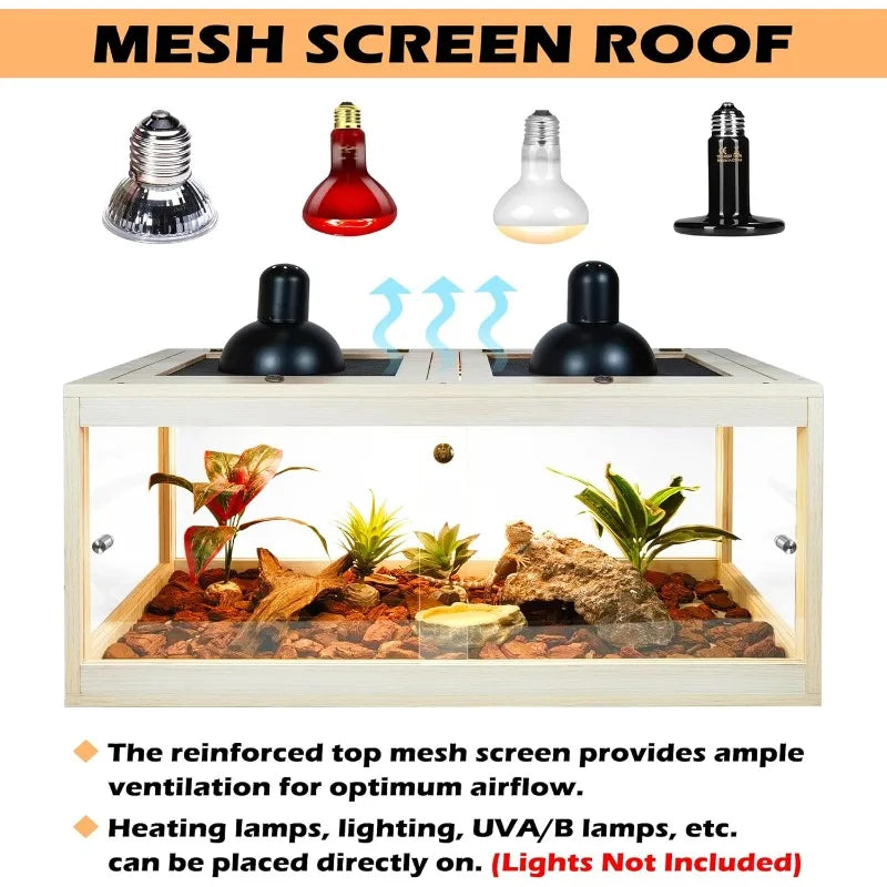 Hignconcerned Bearded Dragon Reptile Tank With Lock Design