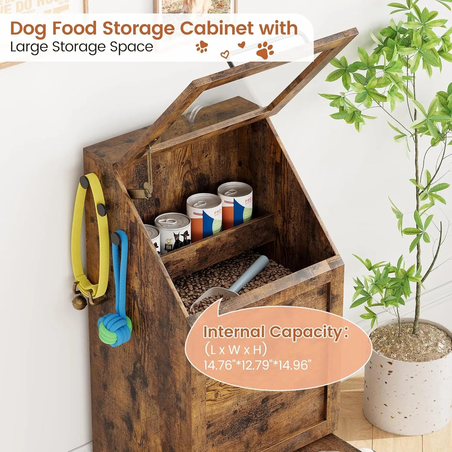 Hign Concerned Dog Feeding Station With 2 Elevated Bowls