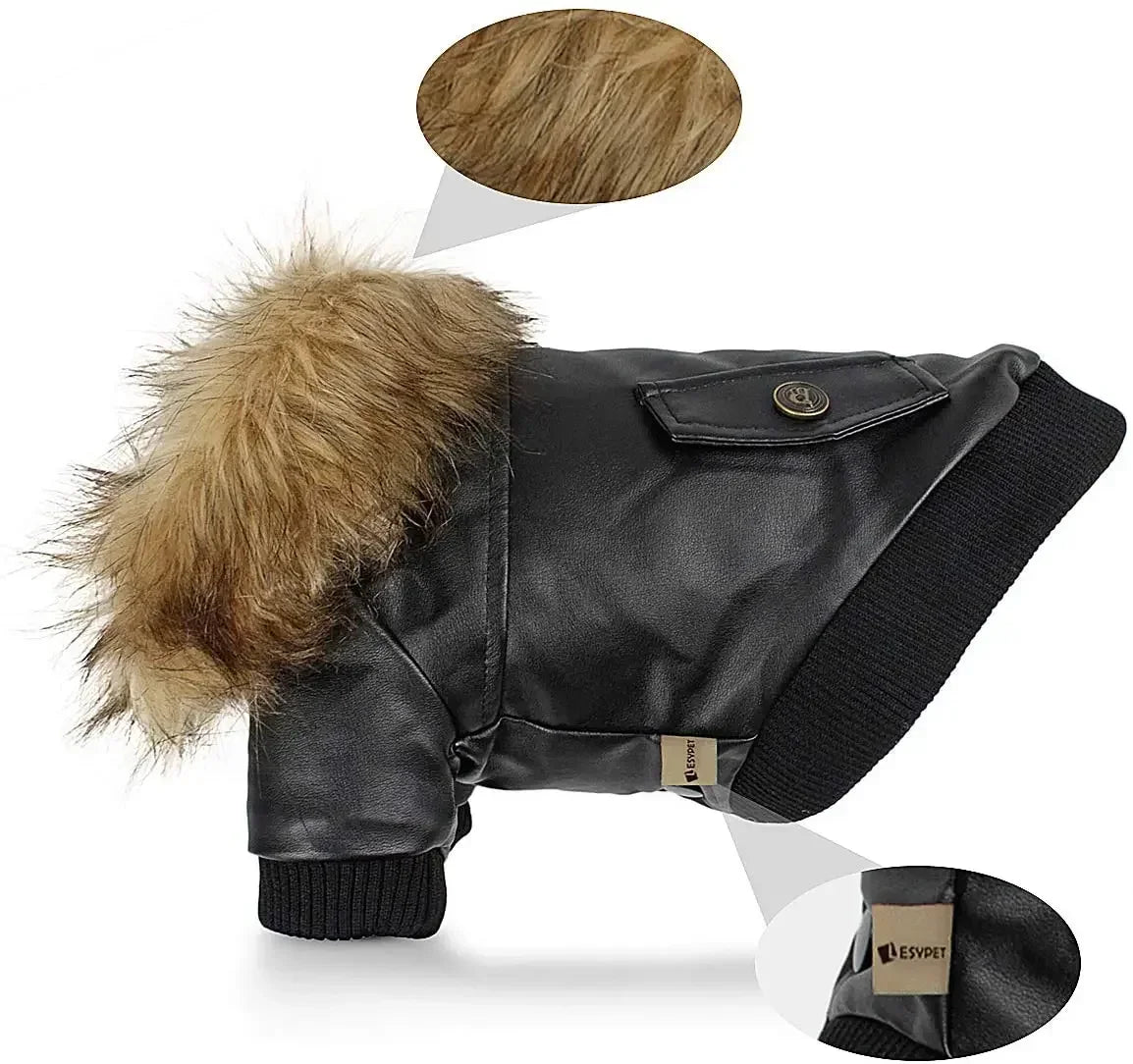 Winter Waterproof PU Dog Jacket for Medium Dogs by NoEnName