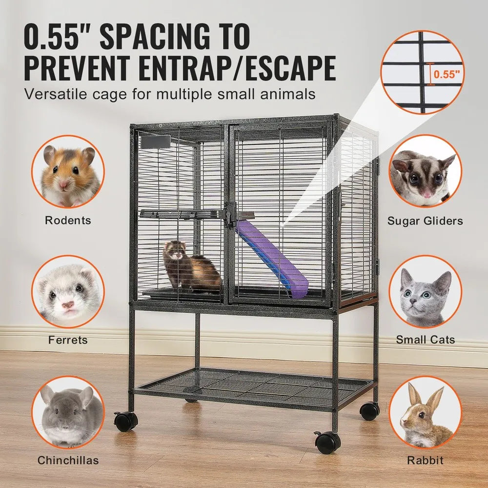 Metal Small Animal Cage 2 Tier Ferret Cage