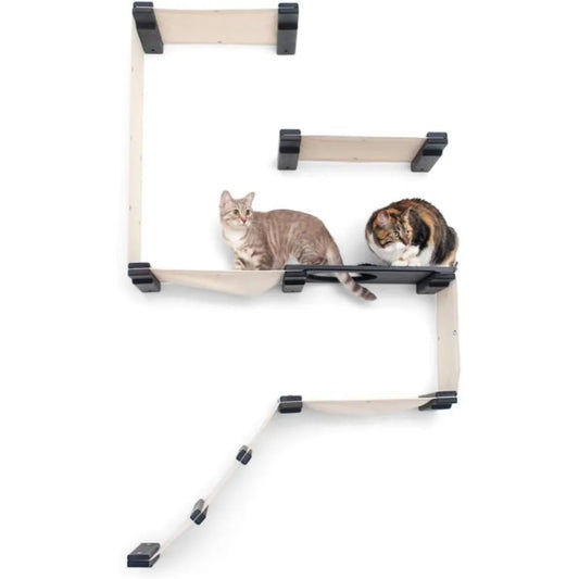 CatastrophiCreations Cat Fort Set Wall Mounted Cat Hammock