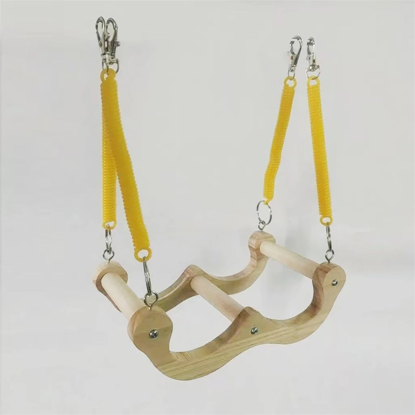 Wooden Bird Perch Swing Toy Parrot Stand