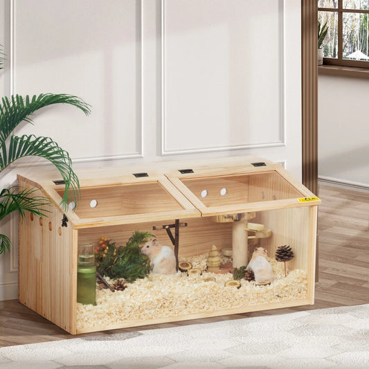 Wooden Hamster Cage Hutch With Openable Top