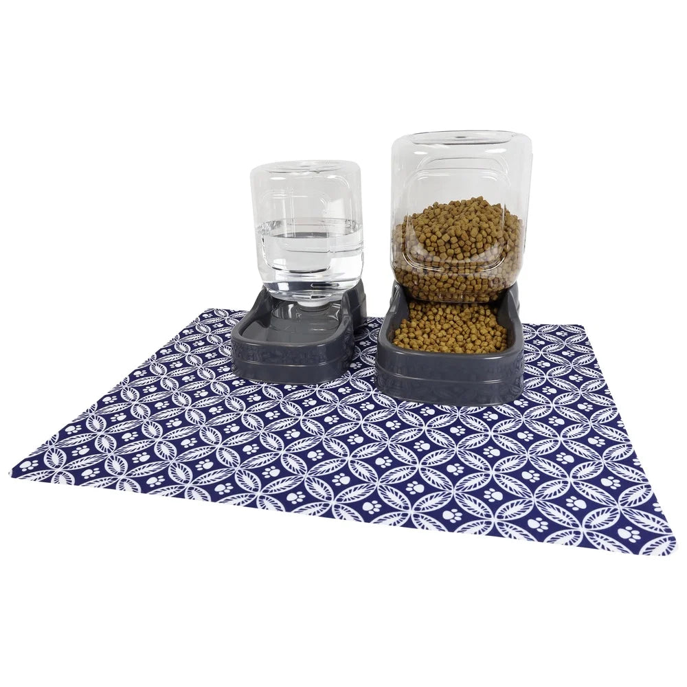 XMSJCN Waterproof Dog Food Mat Slip Resistant Absorbent