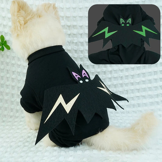 Funny Cartoon Bat Costume for Small Dogs and Cats Jumpsuit
