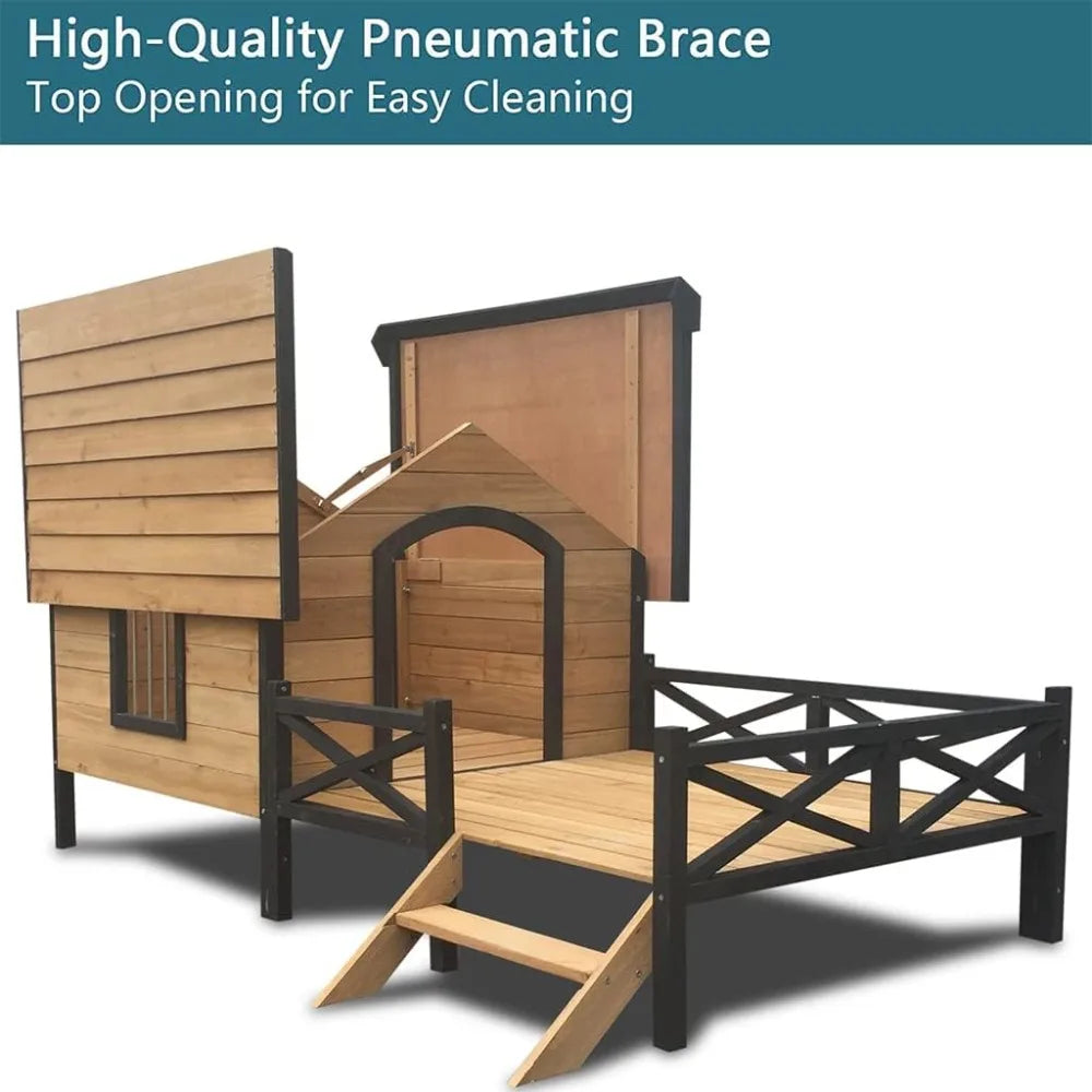 Extreme Outback Log Cabin Outdoor Dog House Weatherproof
