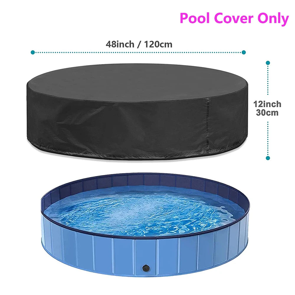 Portable Dog Swimming Pool with Cover for Large Dogs Bathing