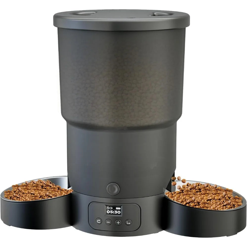 5L Automatic Cat Feeder for Two Cats with Programmable Meals