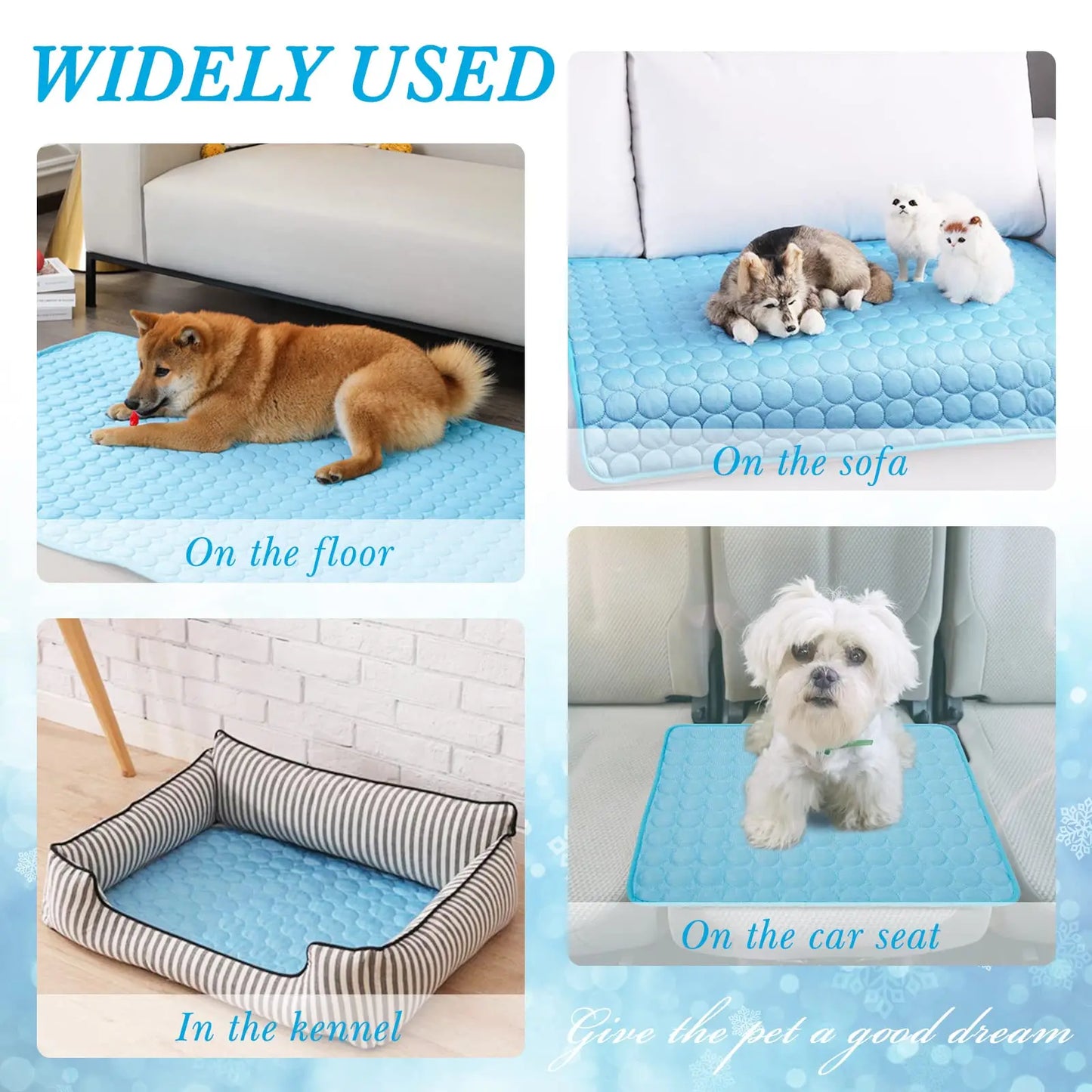 Dog Cooling Mat Moisture Proof Breathable Summer Pet Blanket