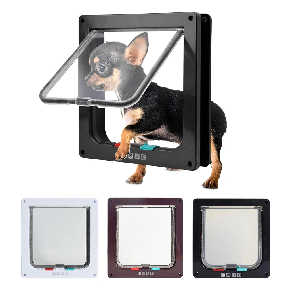 ShunmaiiHign-concerned Four Way Lock Pet Door for Small Pets