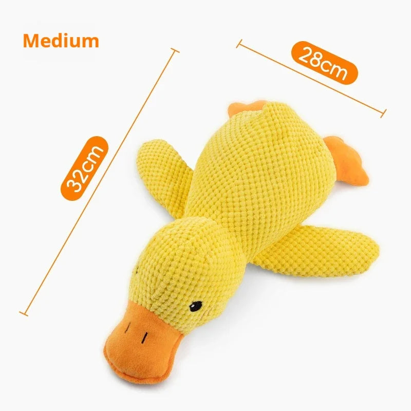 Plush Duck Dog Toy for Teeth Grinding Sound Relief and Fun