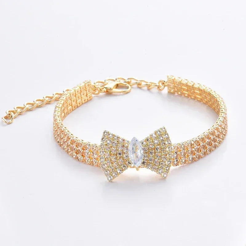 Zhejiang Adjustable Pet Collar Diamond Zircon Bone Pendant