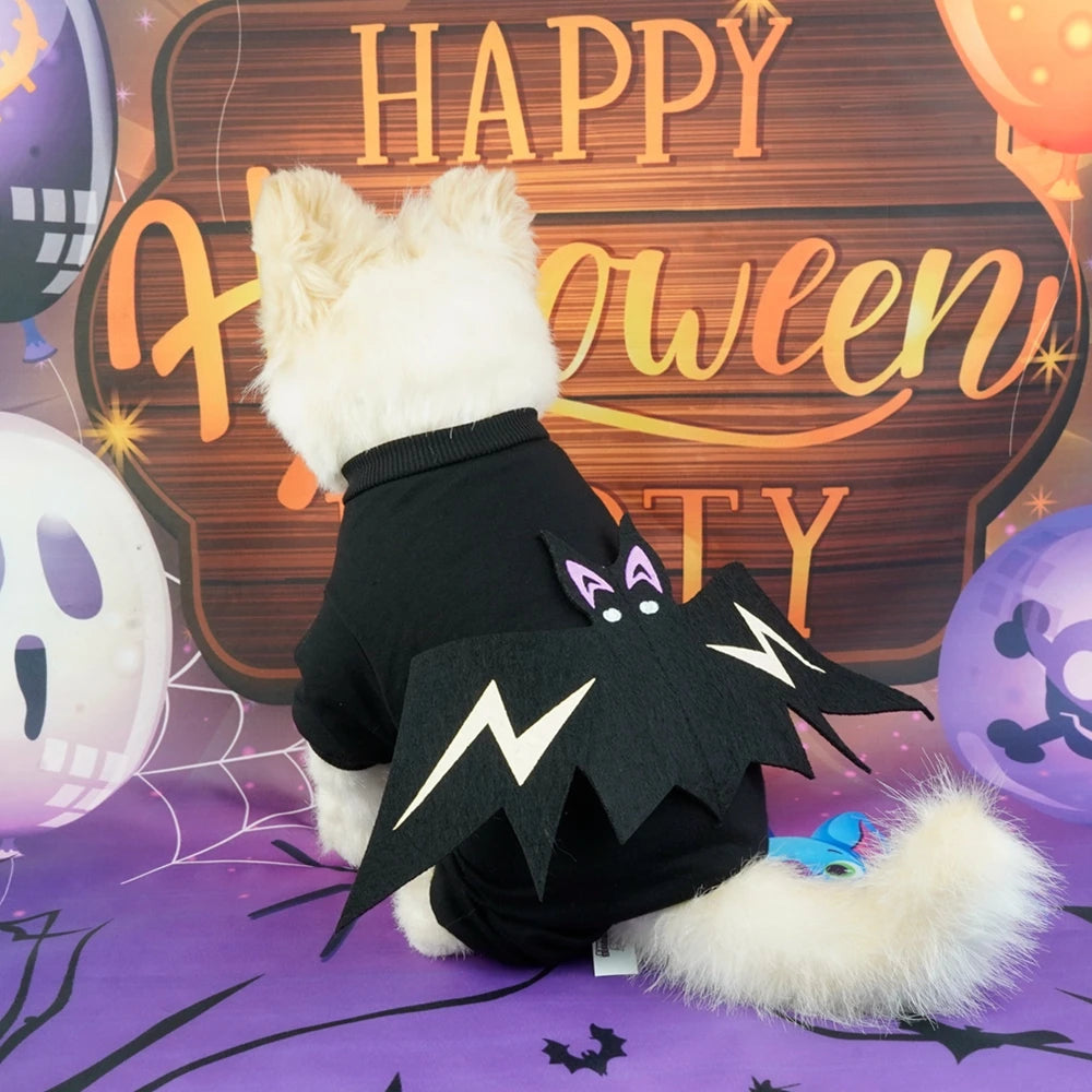 Funny Cartoon Bat Costume for Small Dogs and Cats Jumpsuit