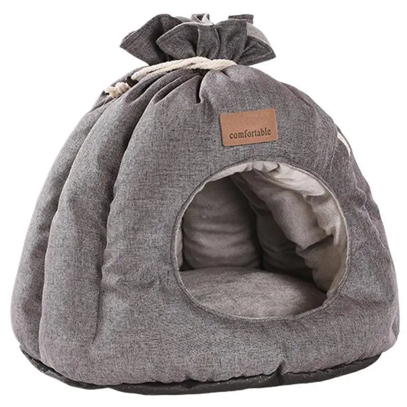 Waterproof Sack Shape Cat Bed Portable Soft Non-Slip Design