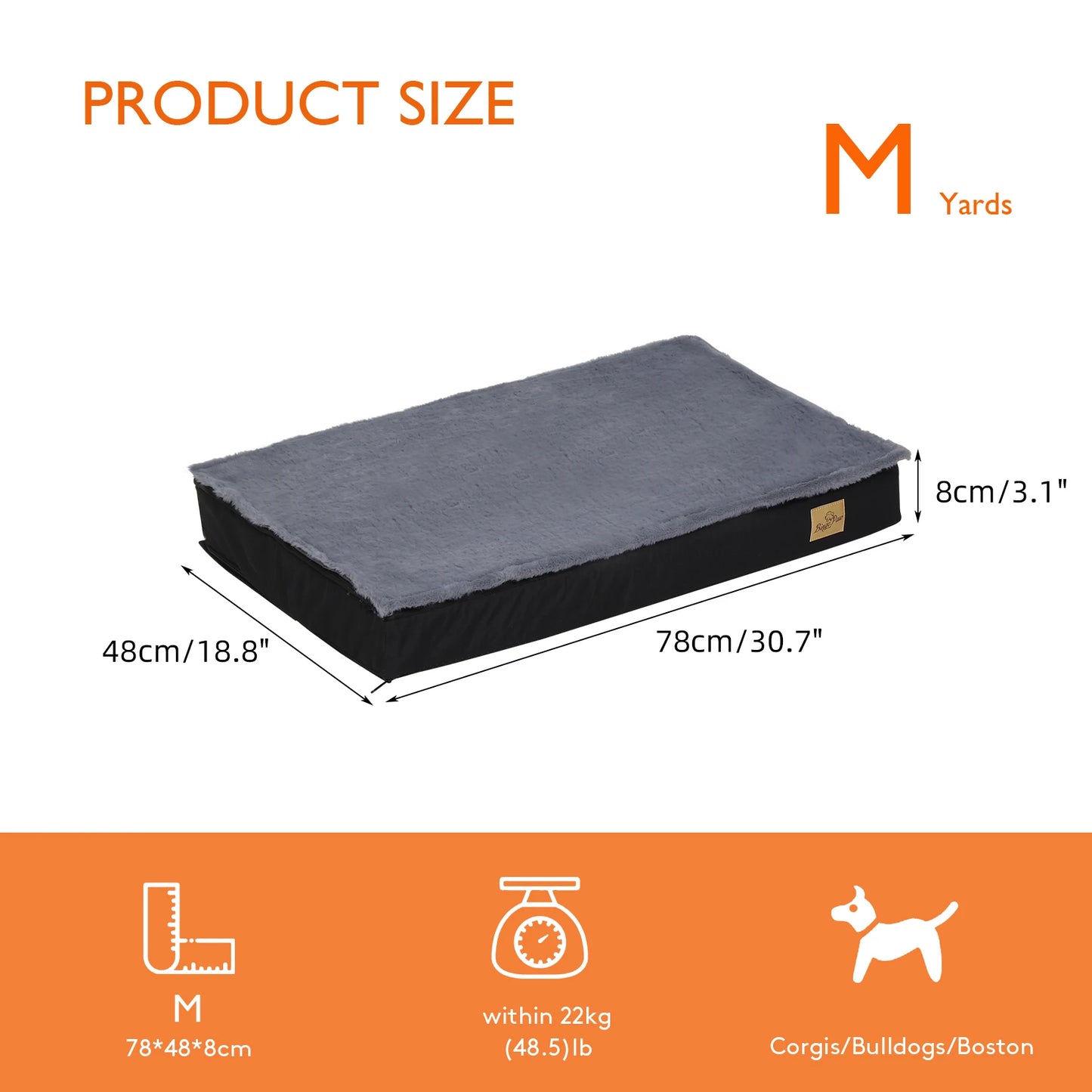 Washable Orthopedic Dog Bed for Large Dogs Comfortable Foam