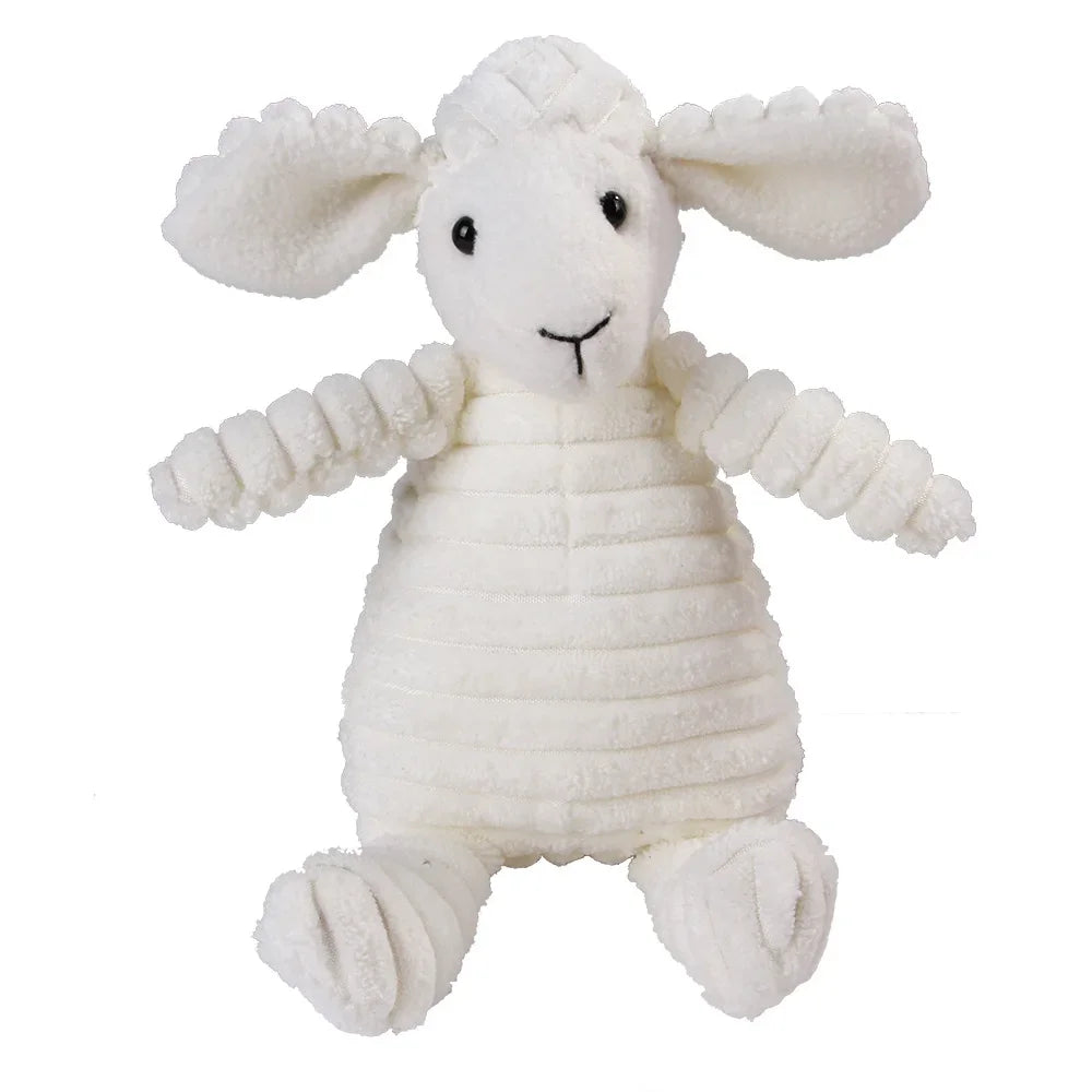 Corduroy Monkey Pig Plush Dog Toy for Molar Training and Fun