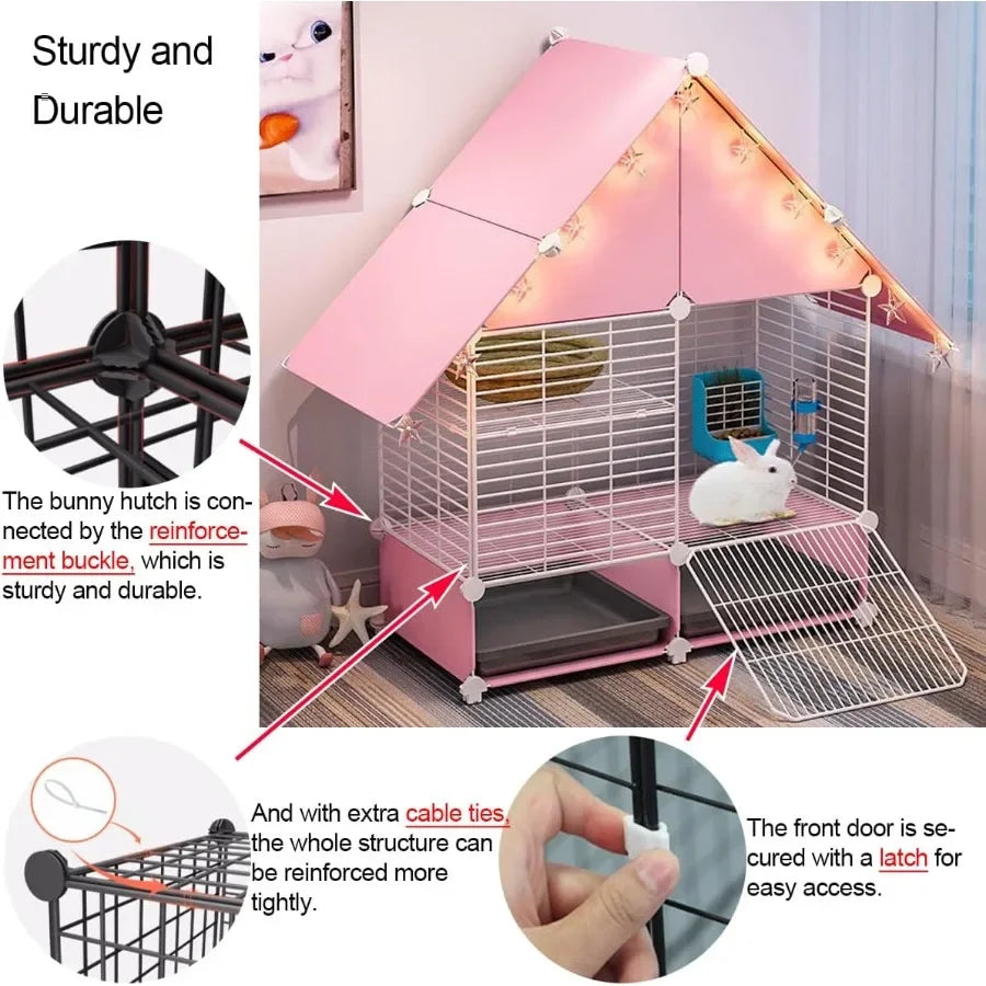Small Rabbit Cage Hutch For Guinea Pigs