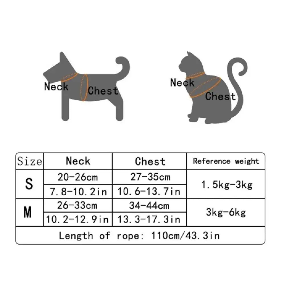 Adjustable Breathable Pet Harness and Leash for Small Dogs and Cats by NoEnName