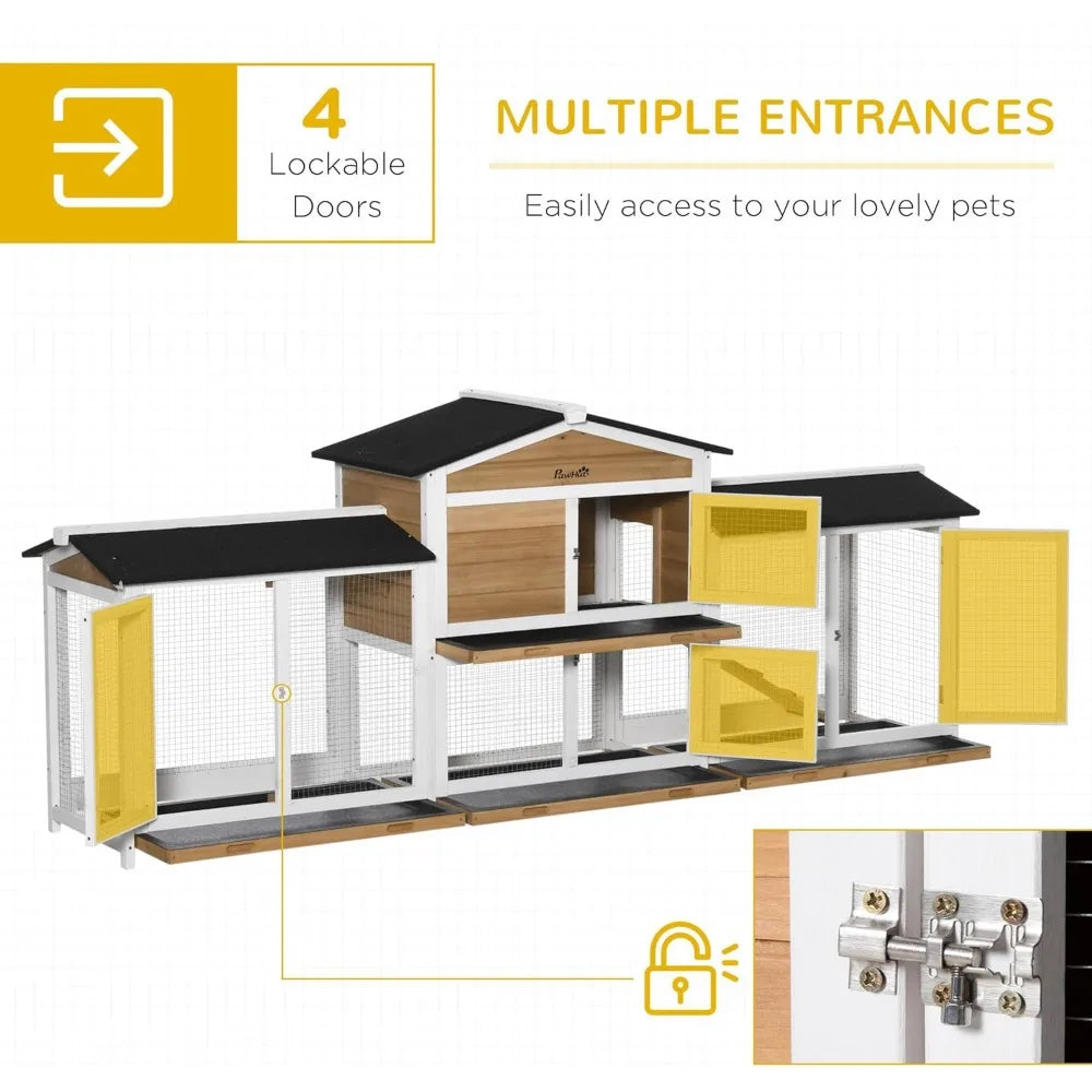 RBX Wooden Bird Hutch Playpen With Double Side Run Boxes