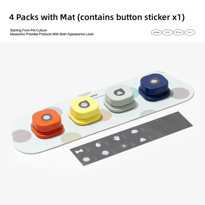 Mewoofun Interactive Voice Recording Dog Training Button Set