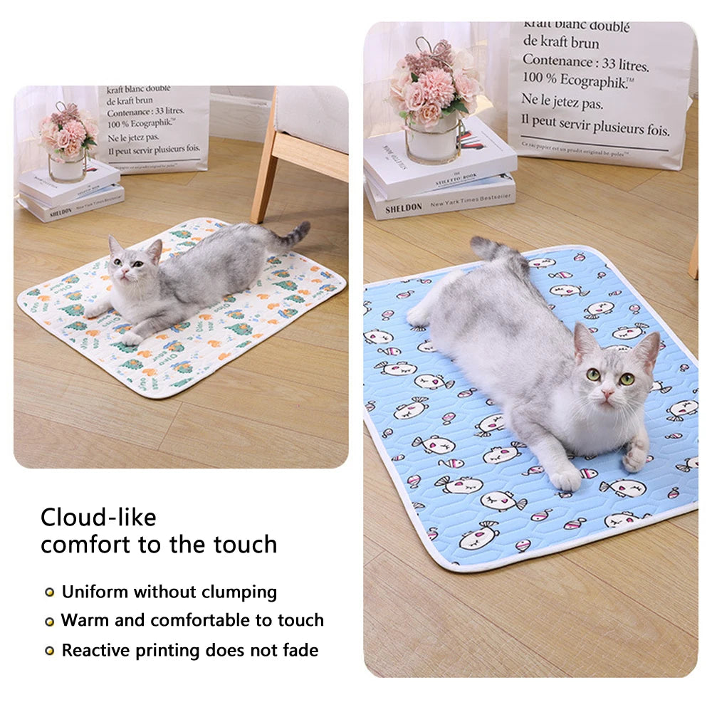 Cooling Dog Bed Mat for Cats Eco Friendly Non Slip Latex Pad