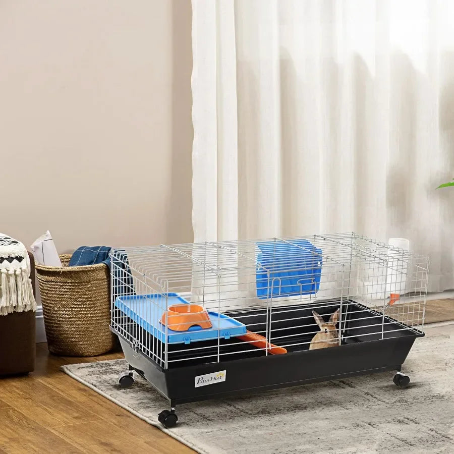 Small Animal Cage With Rolling Wheels Pro