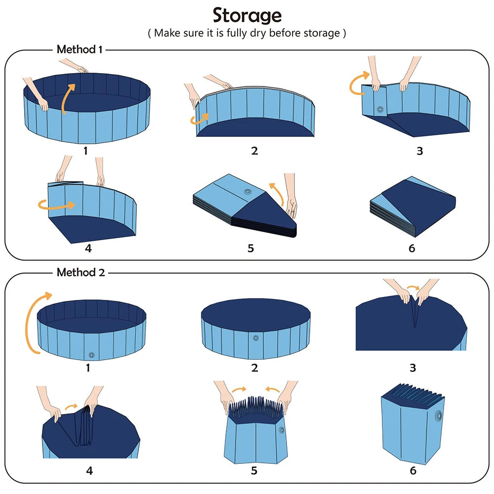 Portable Dog Swimming Pool with Cover for Large Dogs Bathing