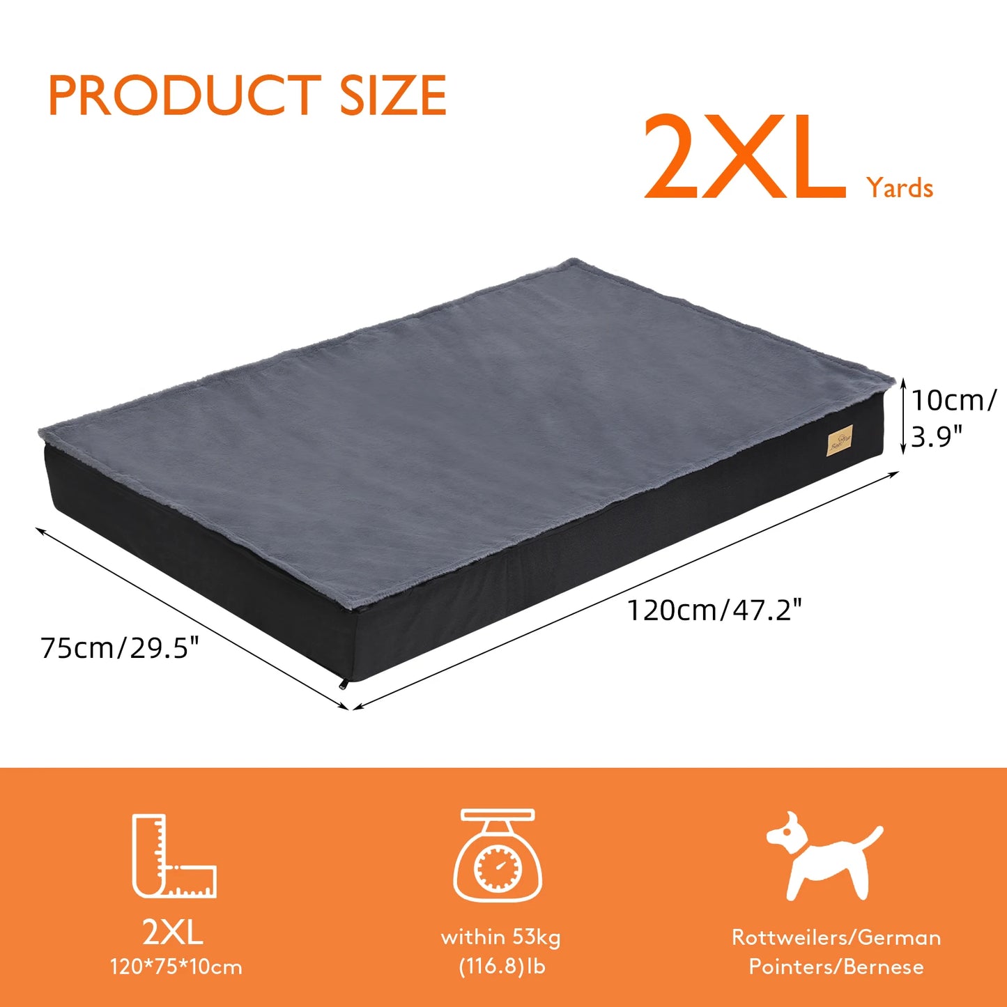 Washable Orthopedic Dog Bed for Large Dogs Comfort Foam Bed
