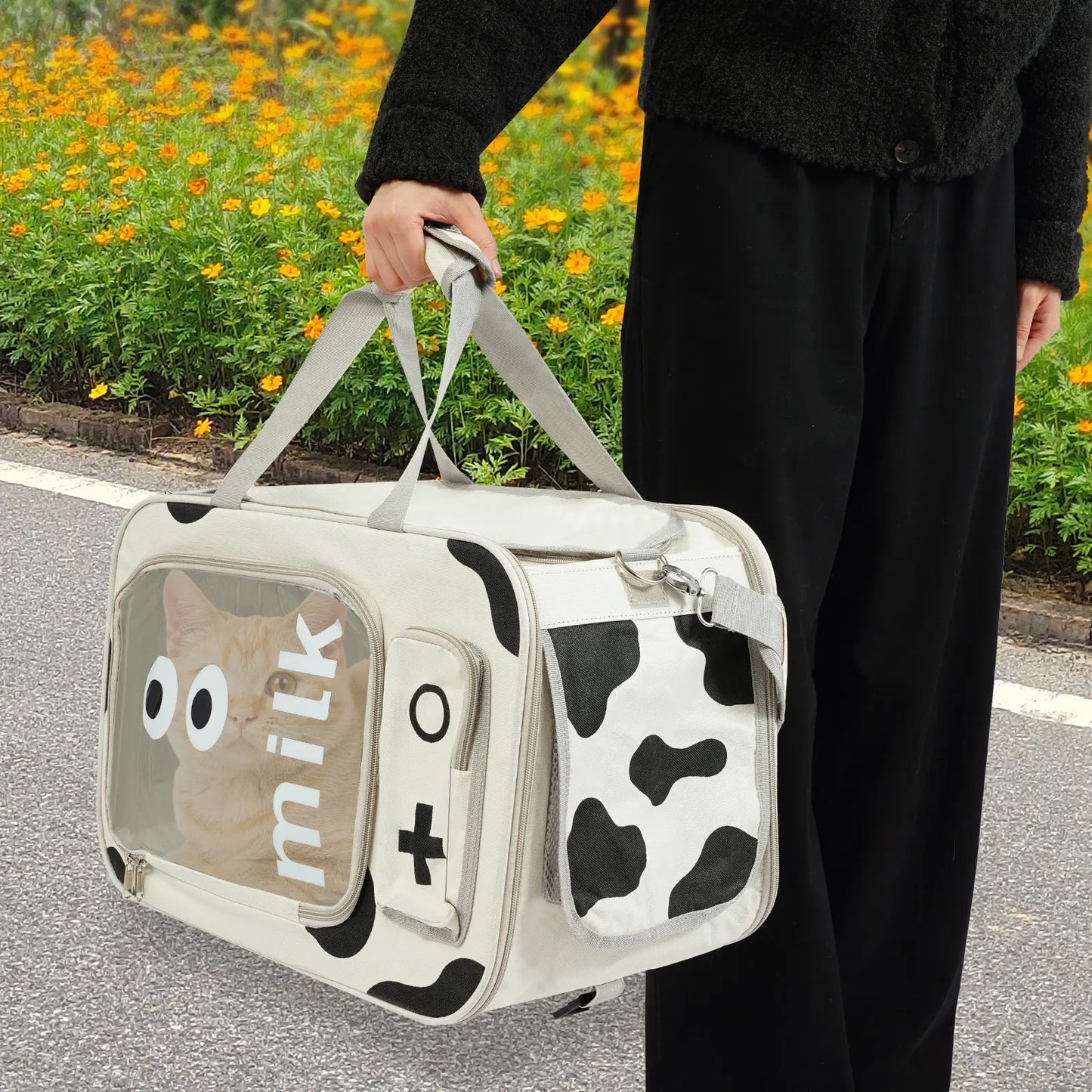 Pets Go Out Portable Trolley Cases Soft-Sided Carriers for Cats and Small Dogs