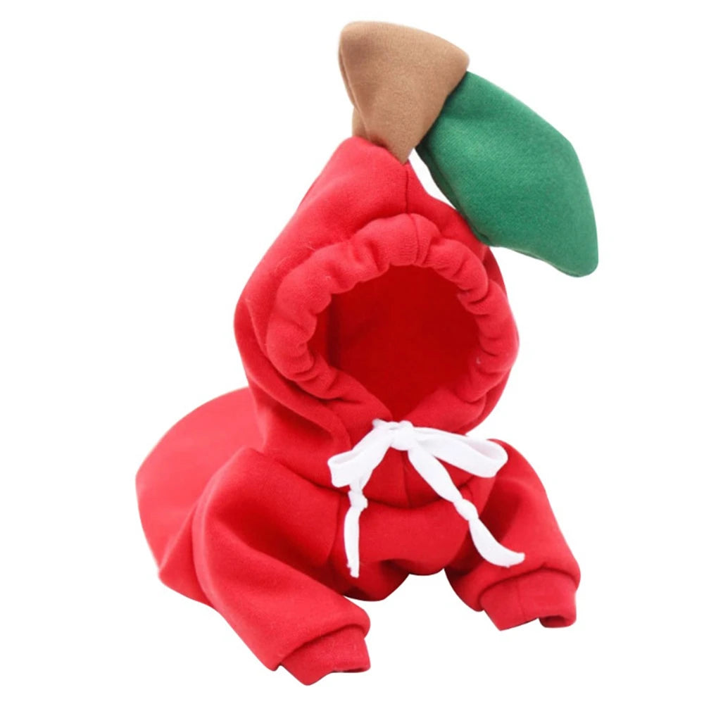 Cute Fruit Dog Clothes for Small Dogs Hoodies Warm Fleece Pet Clothing Puppy Cat Christmas Coat Chihuahua Jacket Suits