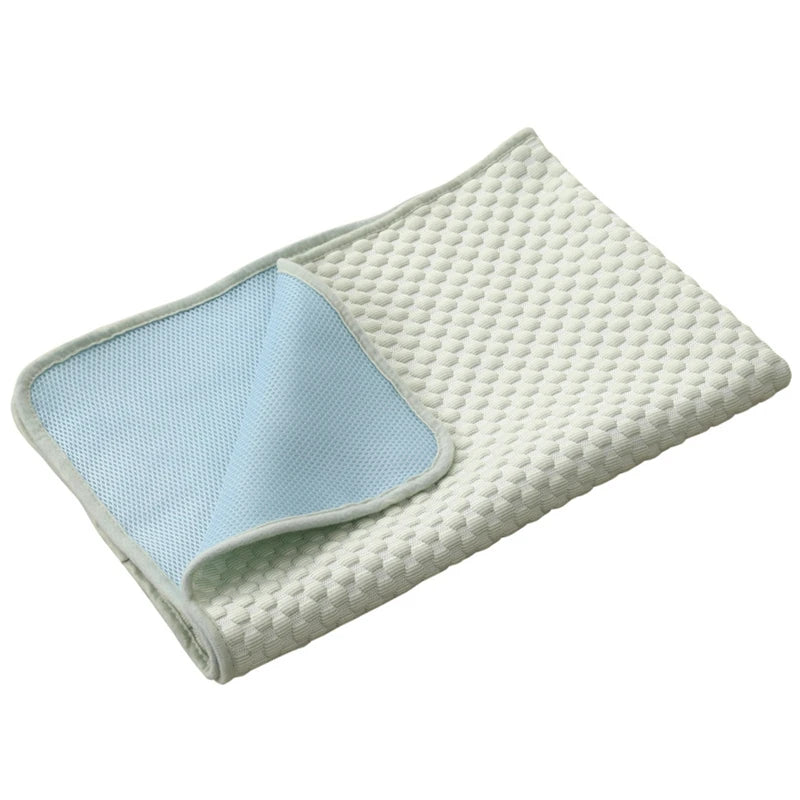 Cooling Dog Mat Summer Pet Bed Breathable Ice Silk Cushion