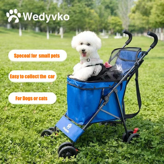 Waterproof Pet Stroller for Dogs and Cats Folding Travel Carrier