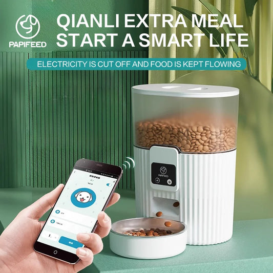 PAPIFEED Smart Cat Dog Food Dispenser With WiFi Remote Control