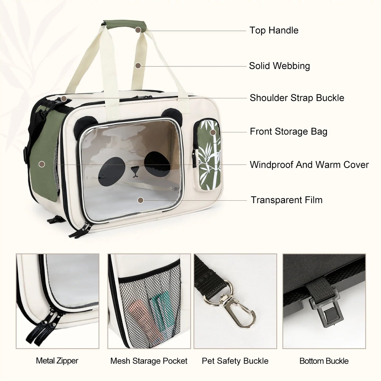 Foldable Pet Dog Cat Trolley Stroller with Universal Wheels