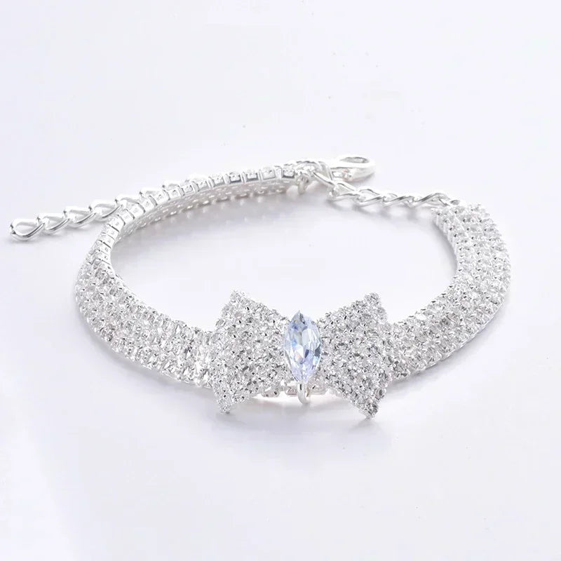 Zhejiang Adjustable Pet Collar Diamond Zircon Bone Pendant