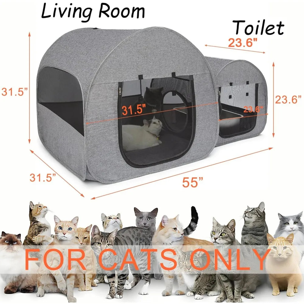 Hign-concerned Portable Cat Playpen Foldable Pet Tent