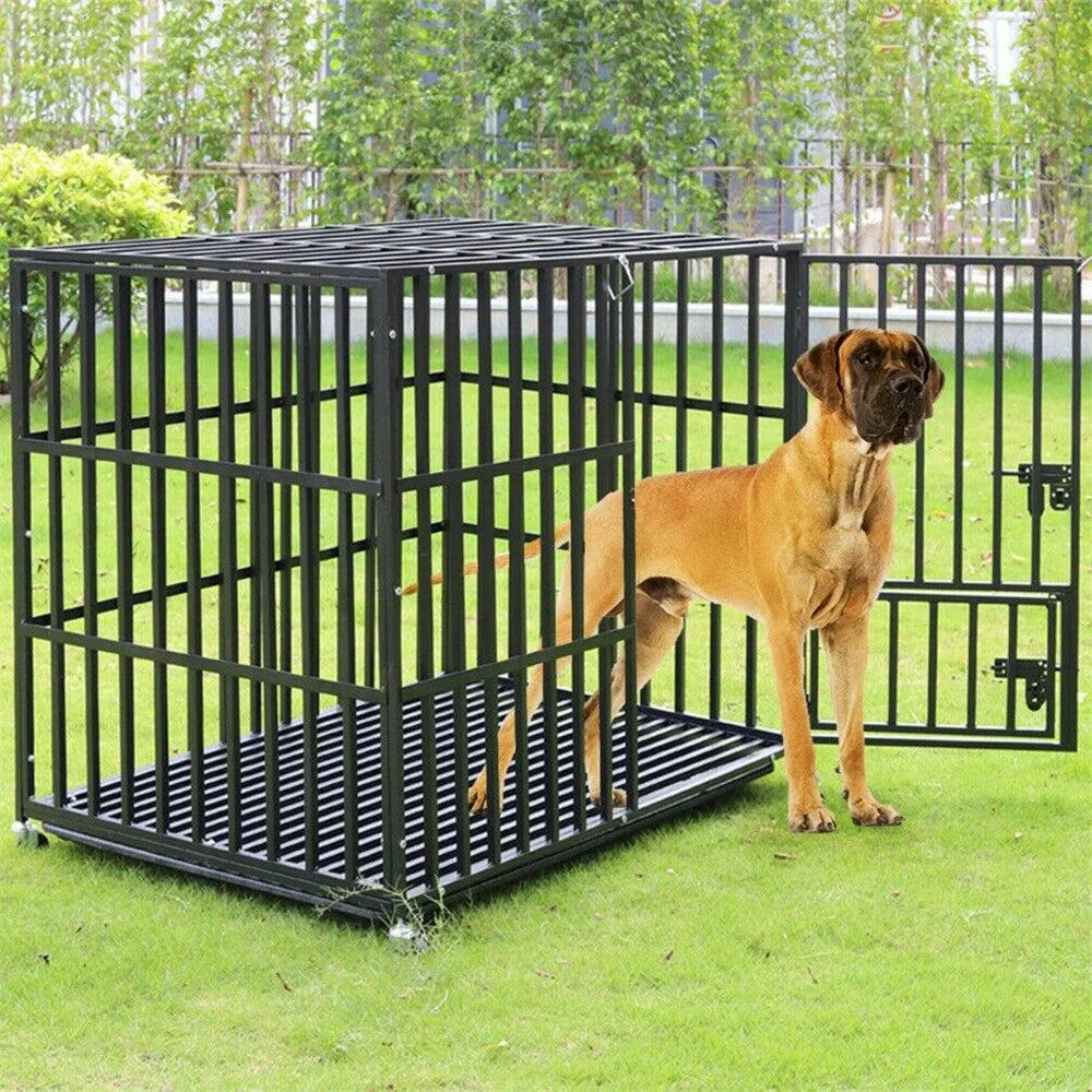 Borwarth Heavy Duty Dog Crate Playpen With Locking Wheels