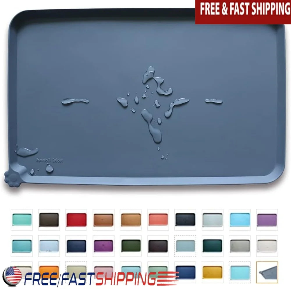 FujianHign Waterproof Pet Feeding Mats Non Slip Silicone