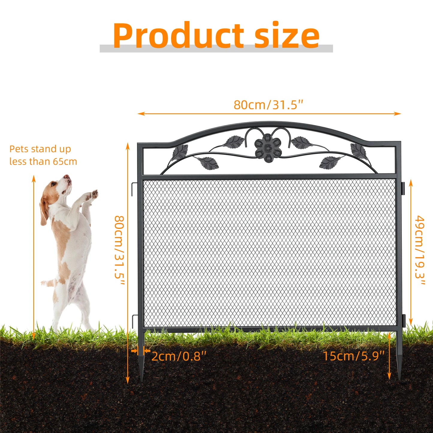 Bingopaw Outdoor Dog Playpen Heavy Metal Fence Panels