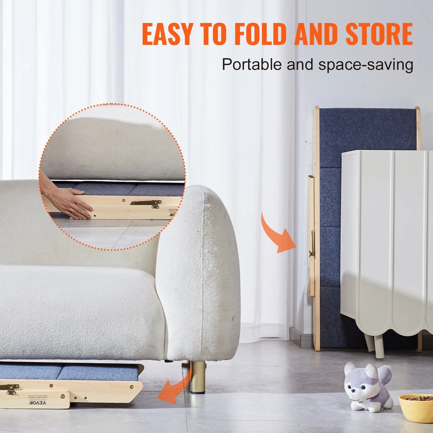 Dog Door SucceBuy Foldable Wooden Pet Steps And Ramp Beds