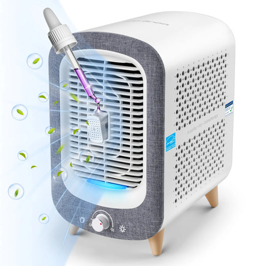 Jafanda Air Purifier for Home Bedroom 780 Square Feet HEPA and Activated Carbon Air Cleaner with Fragrance Sponge and Nightlight for Smoke Removal