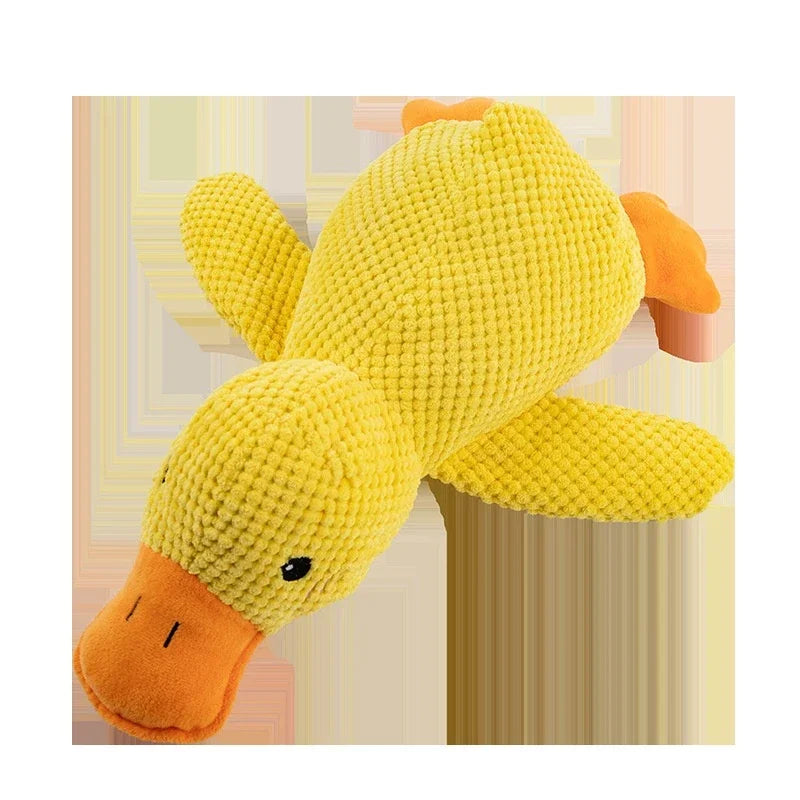 Plush Duck Dog Toy for Teeth Grinding Sound Relief and Fun