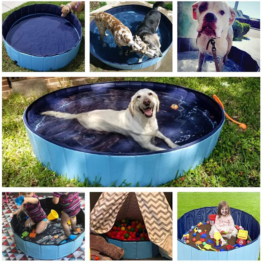Portable Dog Swimming Pool with Cover for Large Dogs Bathing