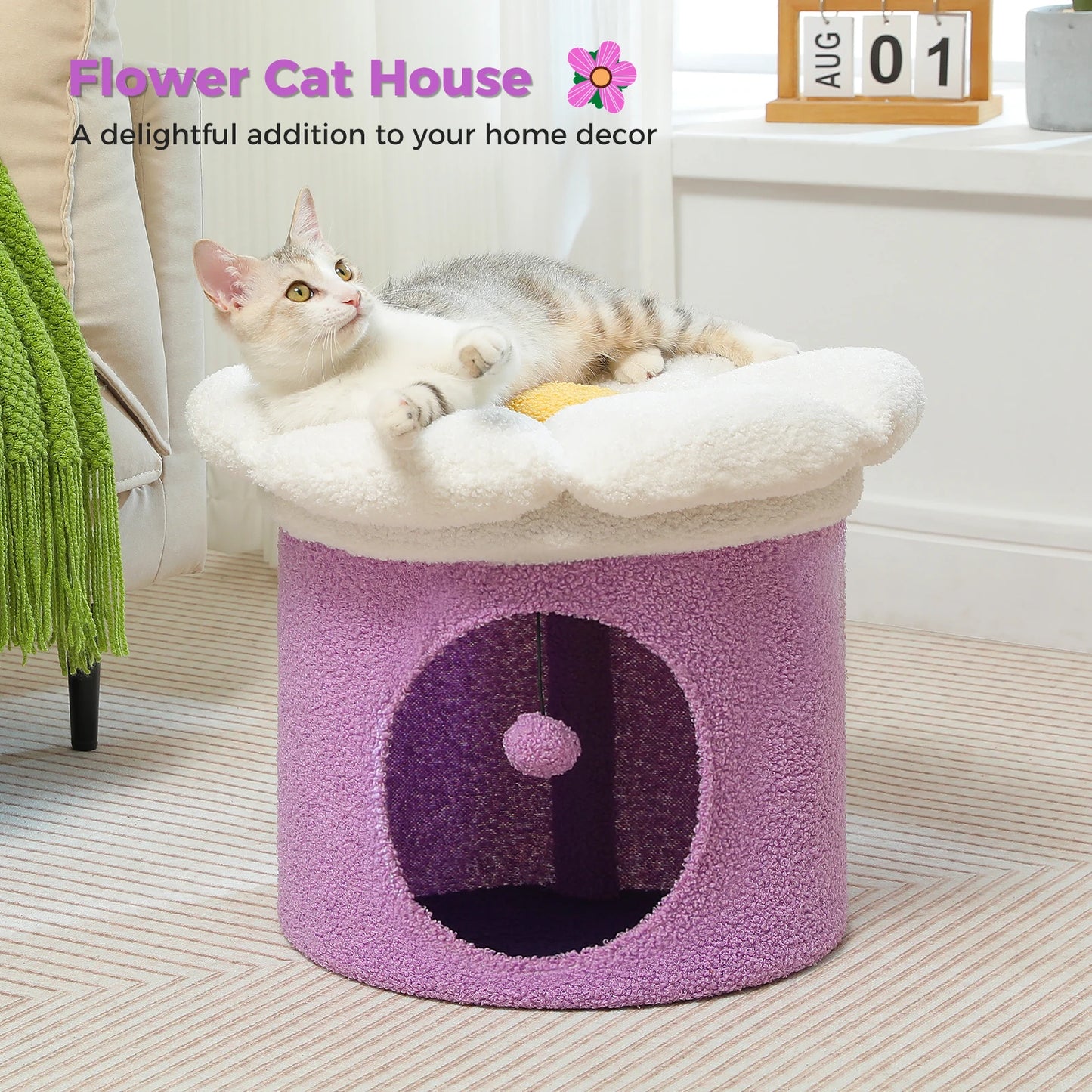 PAWZ Road Indoor Cat House With Removable Flower Bed