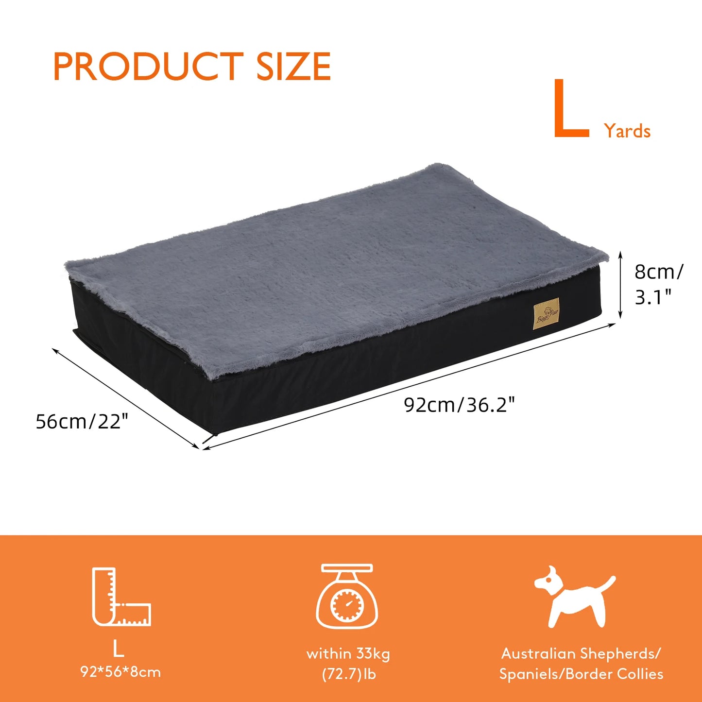 Washable Orthopedic Dog Bed for Large Dogs Comfortable Foam