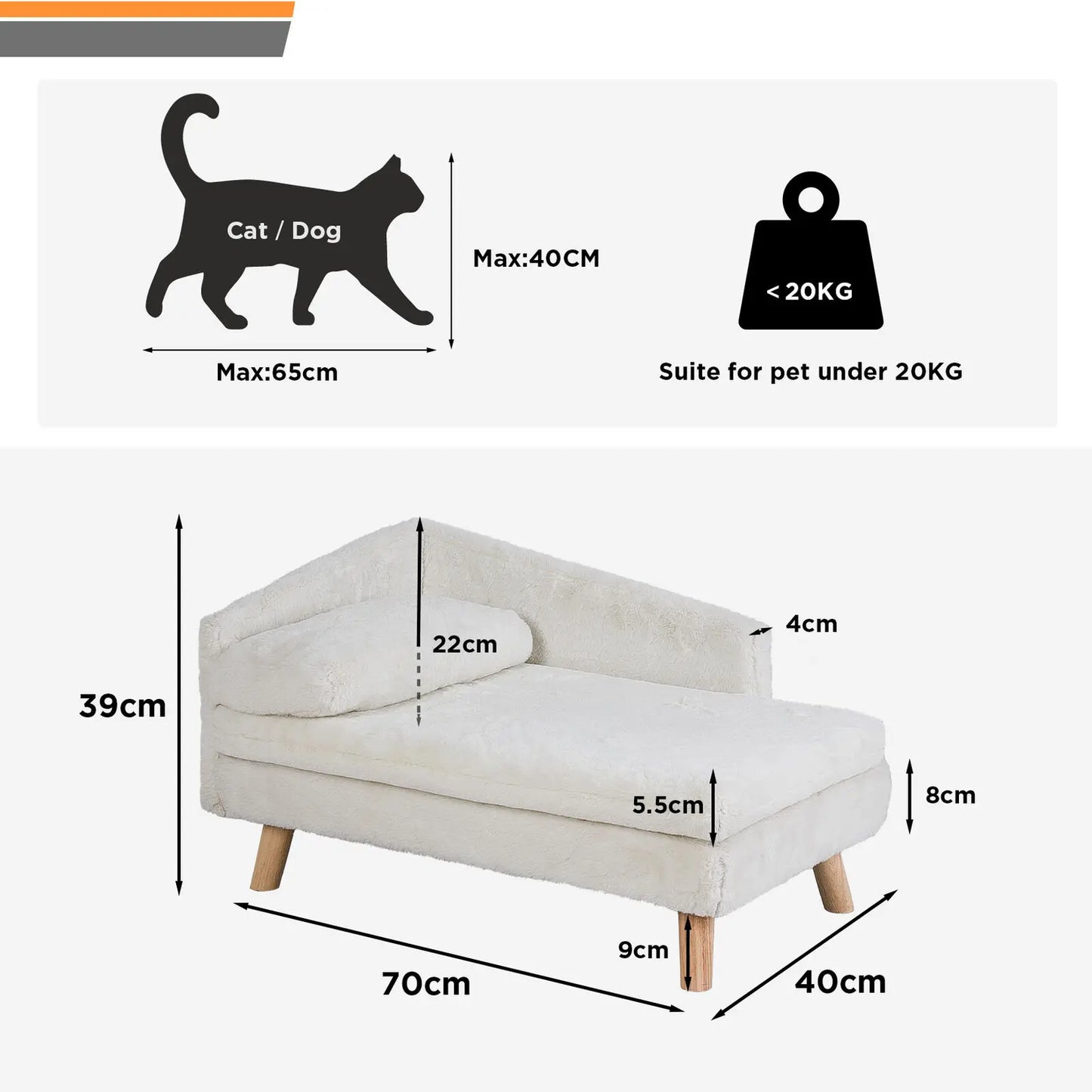 Friendly Finds Elevated Pet Bed With Solid Wood Legs Indoor