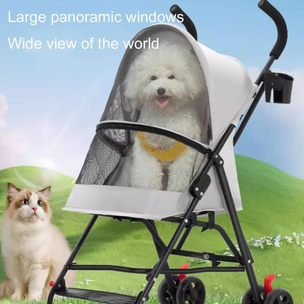 Lightweight Foldable Portable Compact Jogger Pet Stroller for Small Dogs by NoEnName