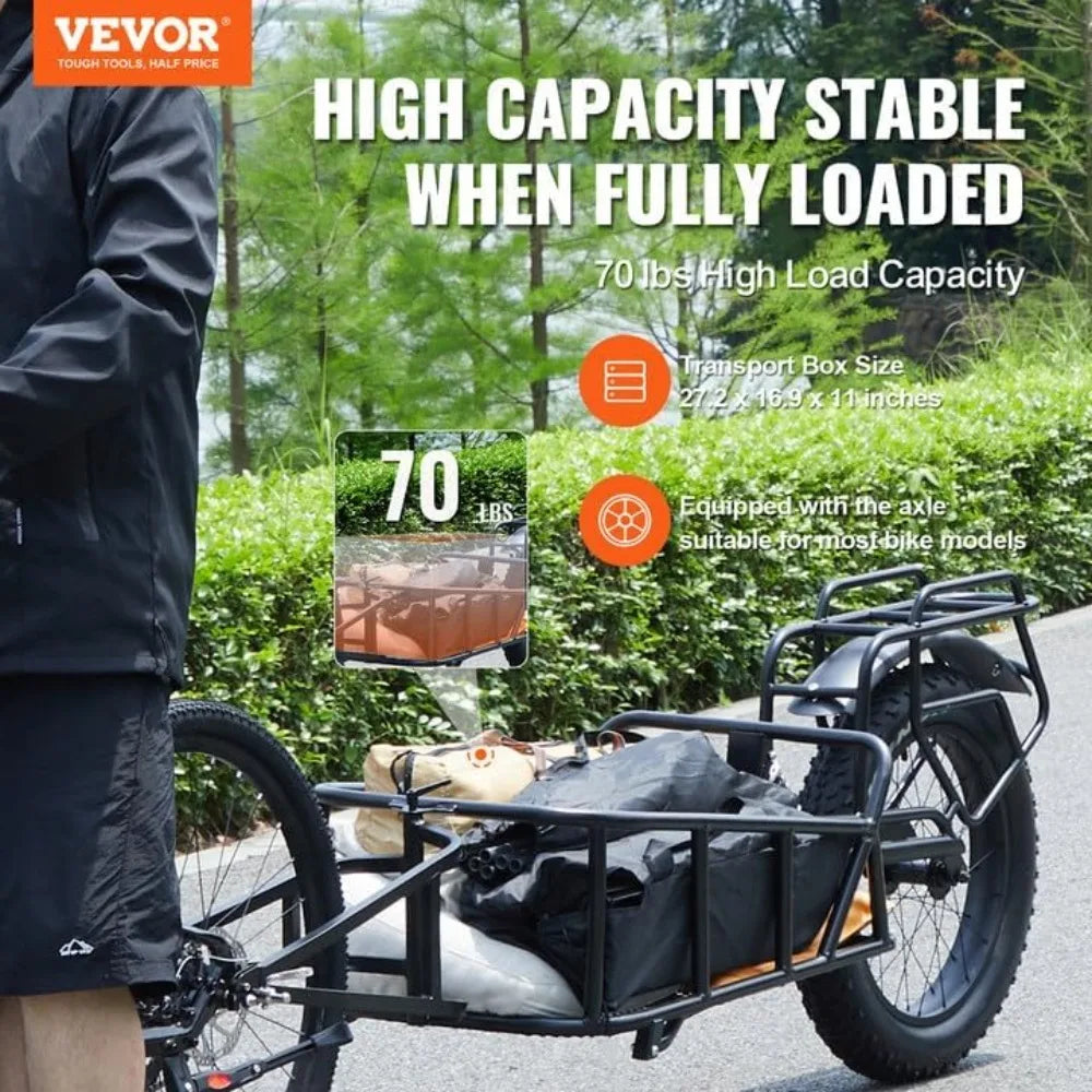 Pet Bike Trailer by NoEnName Durable Oxford Fabric with Steel Frame and Professional Tire Design