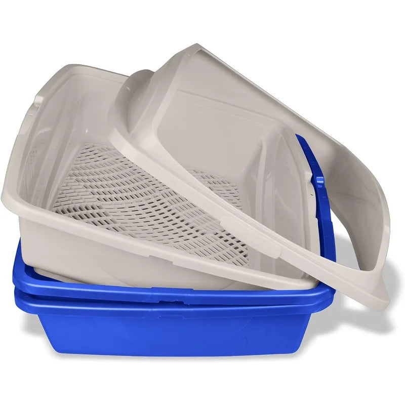 Pets Large Sifting Cat Litter Box with Frame High Sided CP5